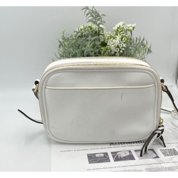 Dooney & Bourke Authenticated Sawyer White Saffiano Leather Crossbody Bag - Picture 4 of 14